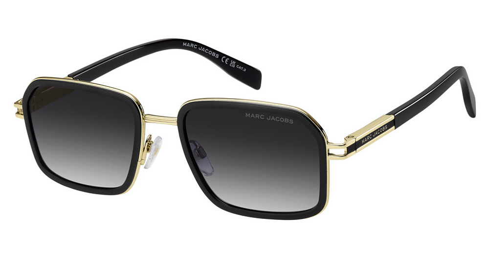 Marc Jacobs MARC 903/S square sunglasses in Gold Blck/Dark Grey Shaded