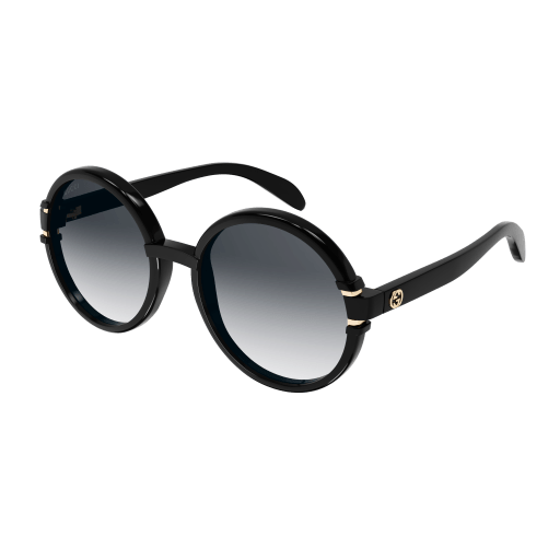 Gucci GG1067S round sunglasses in Black Black Grey/Grey
