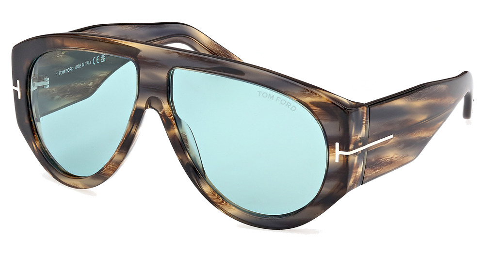 Tom Ford FT1044 aviator sunglasses in Havana/Other/Blue