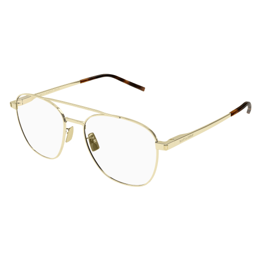 Saint Laurent SL 530 aviator eyeglasses in Gold Gold Transparent