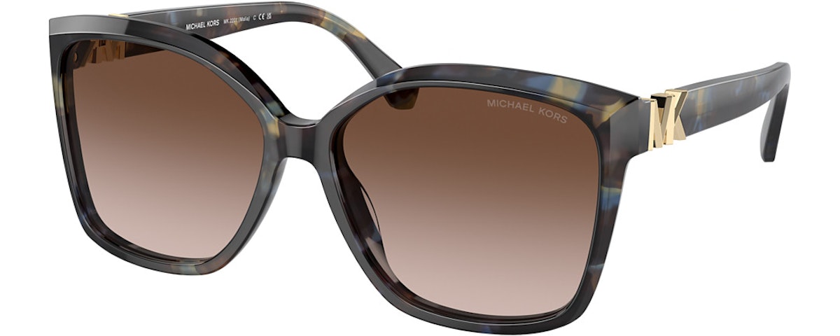 BRIGHT BLUE TORTOISE / BROWN GRADIENT
