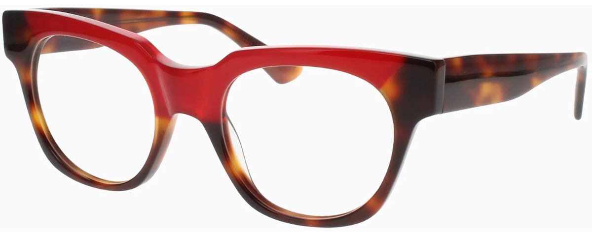 C34G BROWN TORTOISE/RED MILKY