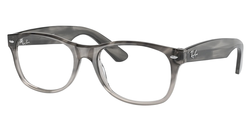 Ray-Ban RX5184F NEW WAYFARER round eyeglasses in Gradient Grey Havana