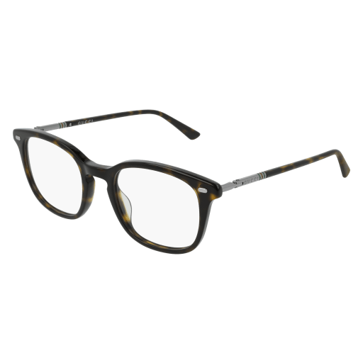 Gucci GG0390O round eyeglasses in Havana Ruthenium Transparent