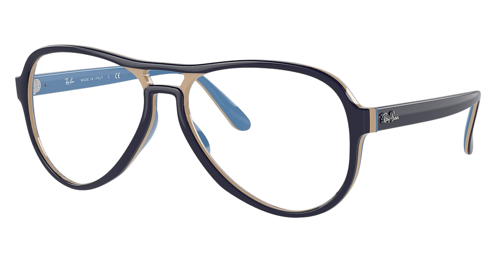 Ray-Ban RX4355V aviator eyeglasses in Blue Light Brown Light B