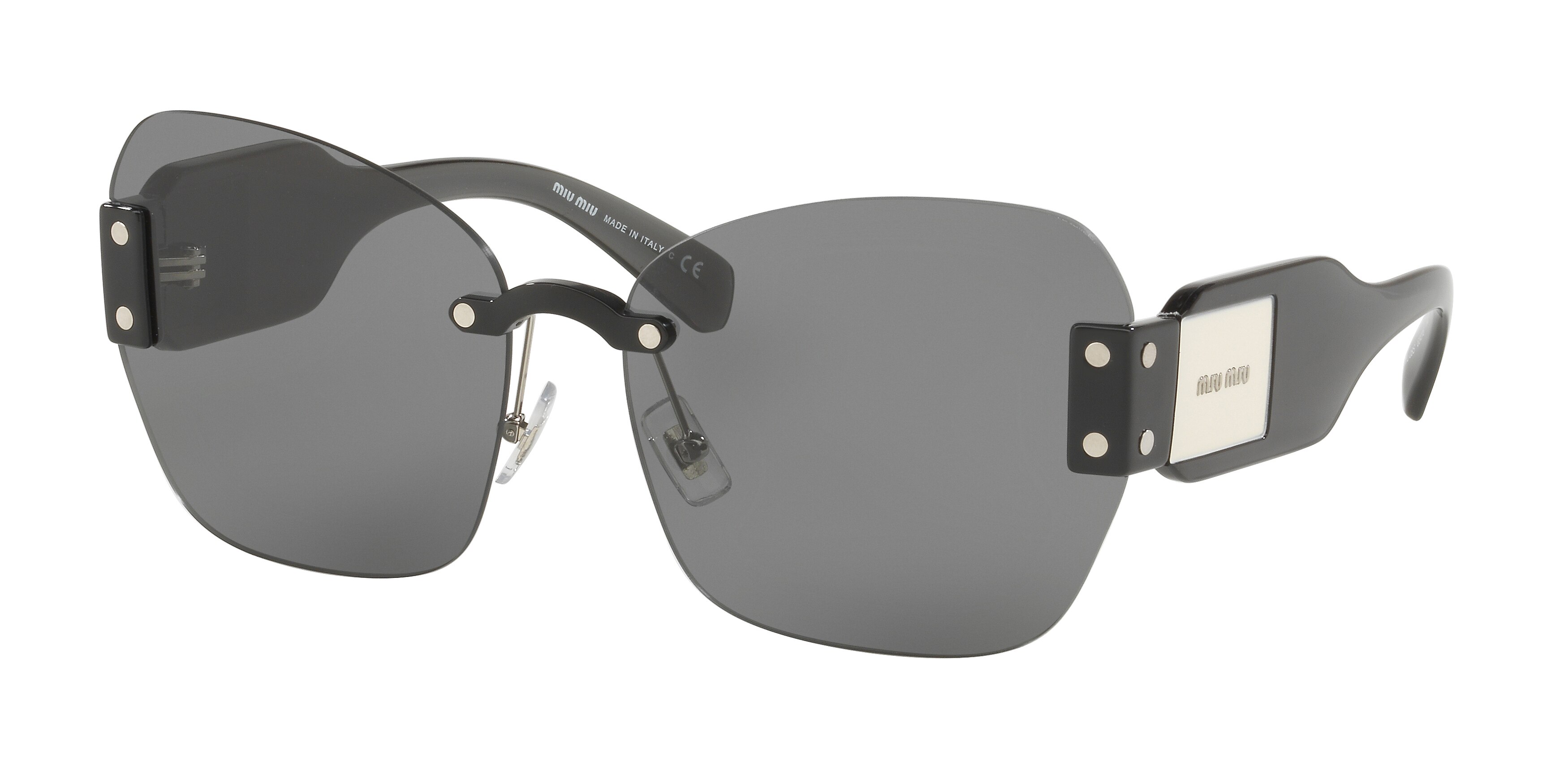 Miu Miu MU 08SS square sunglasses in Black
