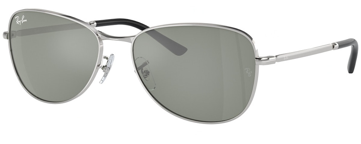 SILVER / GREEN MIRROR SILVER