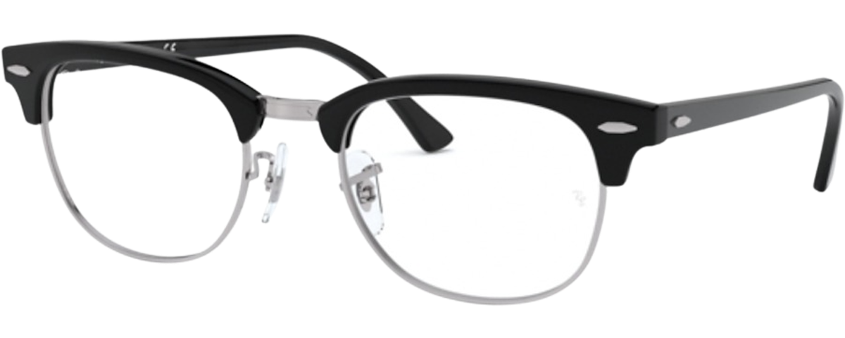 Ray Ban RX5154 CLUBMASTER WRINNKLED BLACK ON BLACK Shop Glasses Online Wood Vision Source San Antonio TX