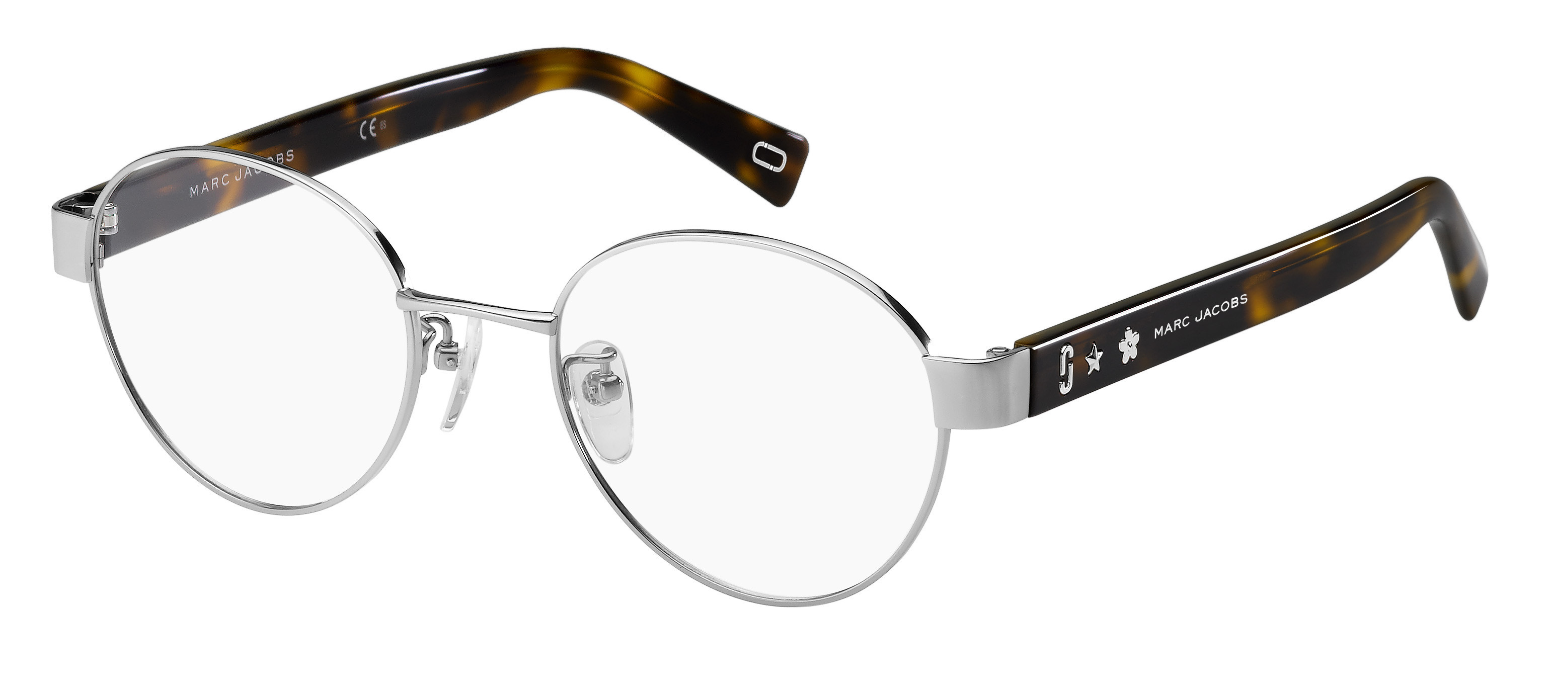 Marc Jacobs Marc 348/F round eyeglasses in Ruthenium