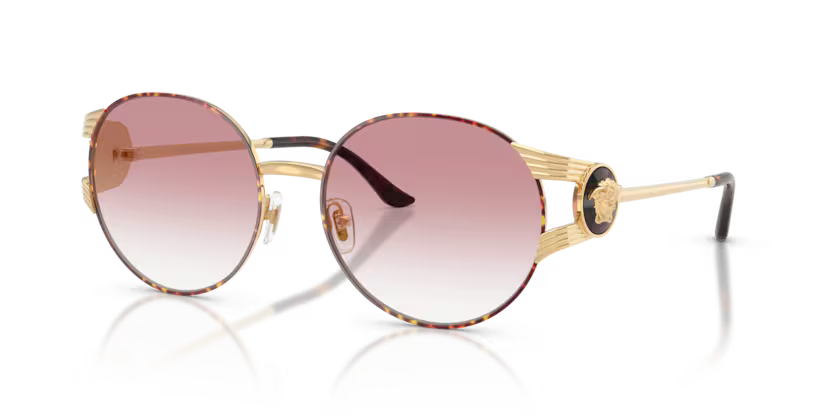GOLD VERSACE/HAVANA / CLEAR GRADIENT PINK