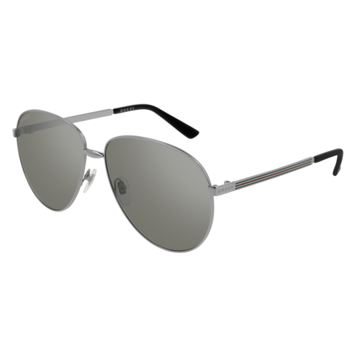 Gucci GG0138S aviator sunglasses in Ruthenium
