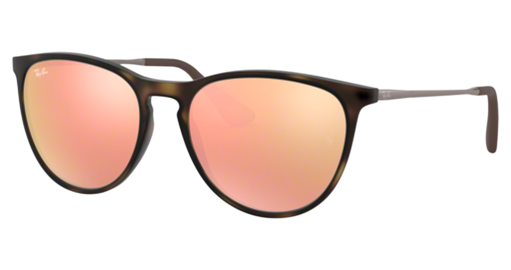 Ray-Ban RJ9060S JUNIOR ERIKA round sunglasses in Havana Rubber/Copper Flash