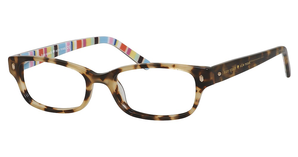 Kate Spade LUCYANN rectangle eyeglasses in Cameltortstripe