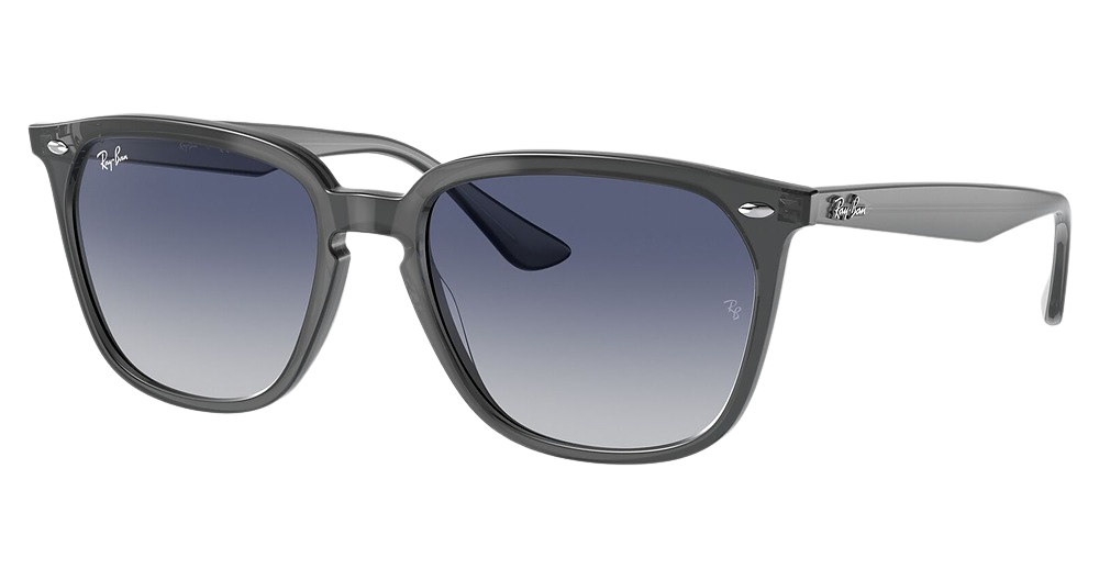 Ray-Ban RB4362F round sunglasses in Opal Grey/Grey Gradient Dark Blue