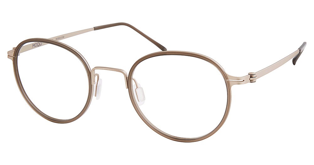 Modo 4426 round eyeglasses in Smoke Gold