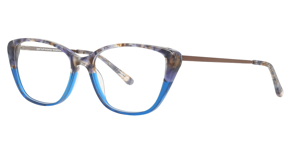 Blue & Brown Marbled & Dark Turquoise / Satin Brown
