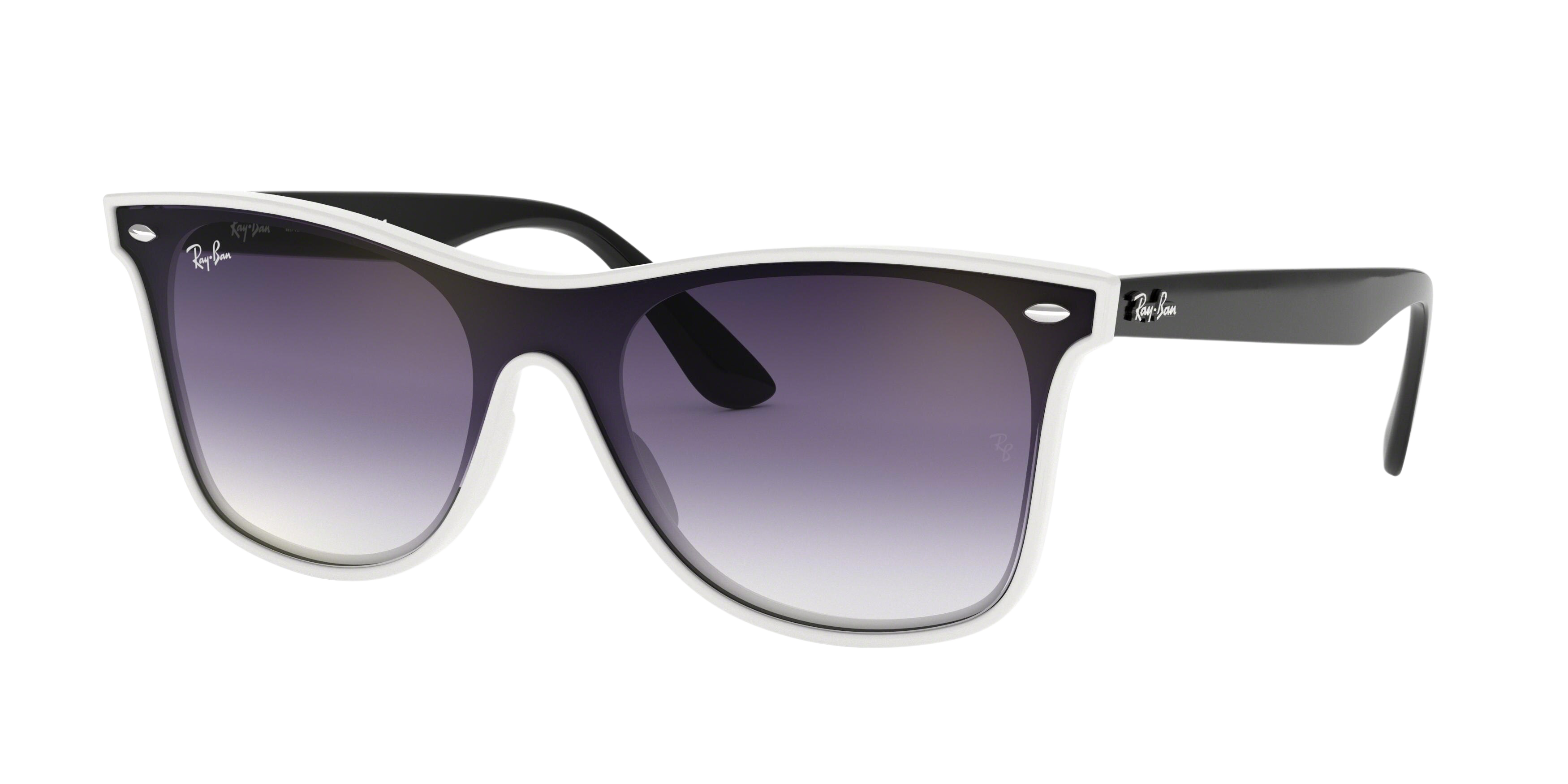 Ray-Ban RB4440NF square sunglasses in White Demishiny