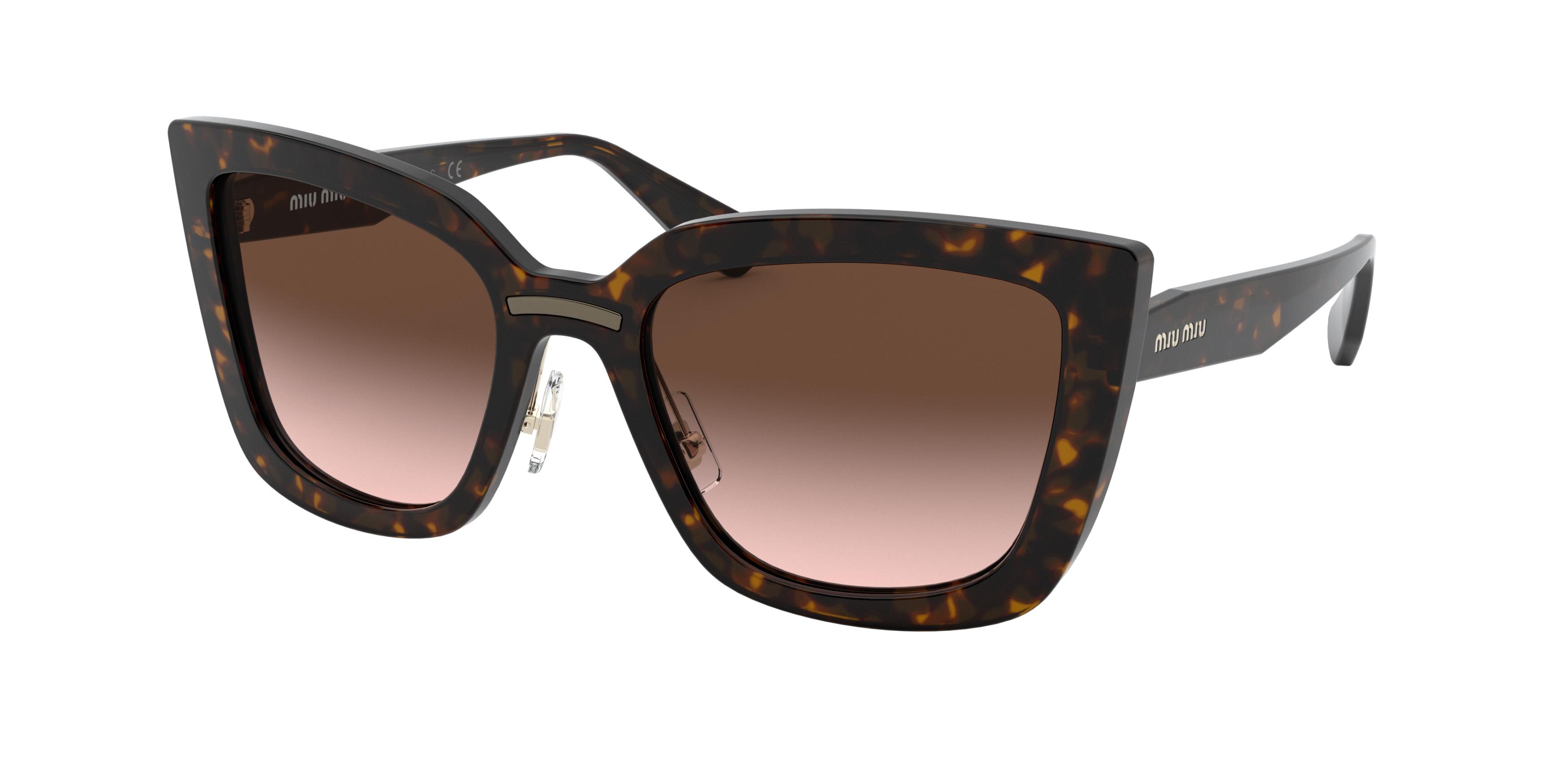 Miu Miu MU 03VS rectangle sunglasses in Havana