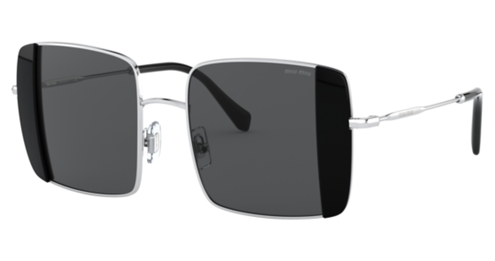 Miu Miu MU 56VS square sunglasses in Silver/Black/Grey