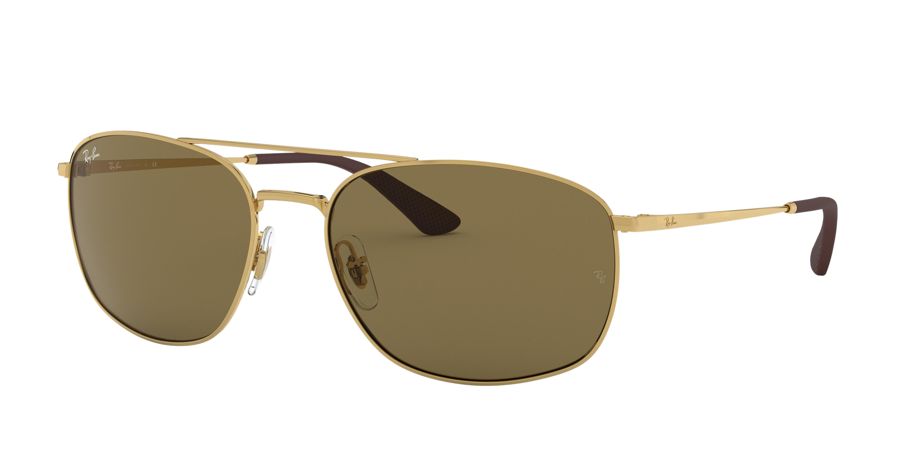 Ray-Ban RB3654 square sunglasses in Gold