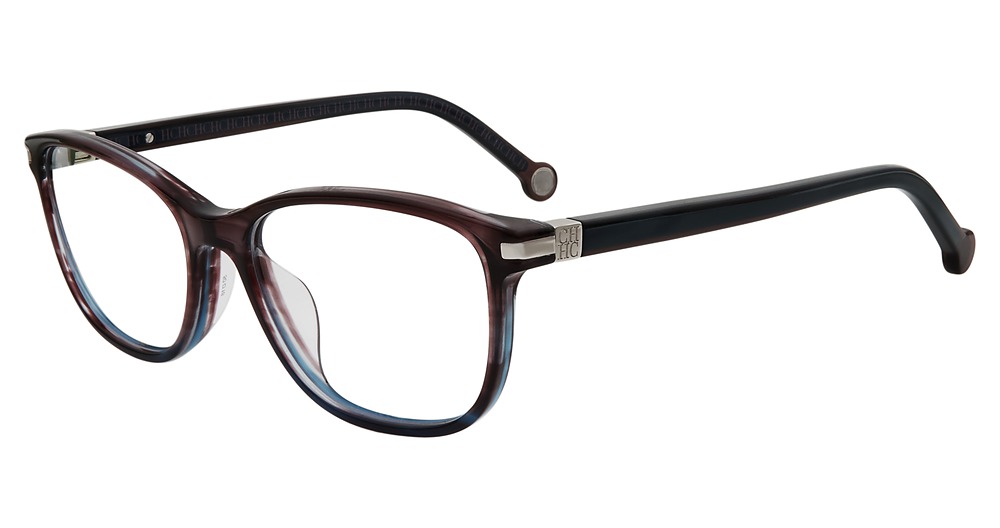 Carolina Herrera VHE774K rectangle eyeglasses in Purple Blue 0 Anp