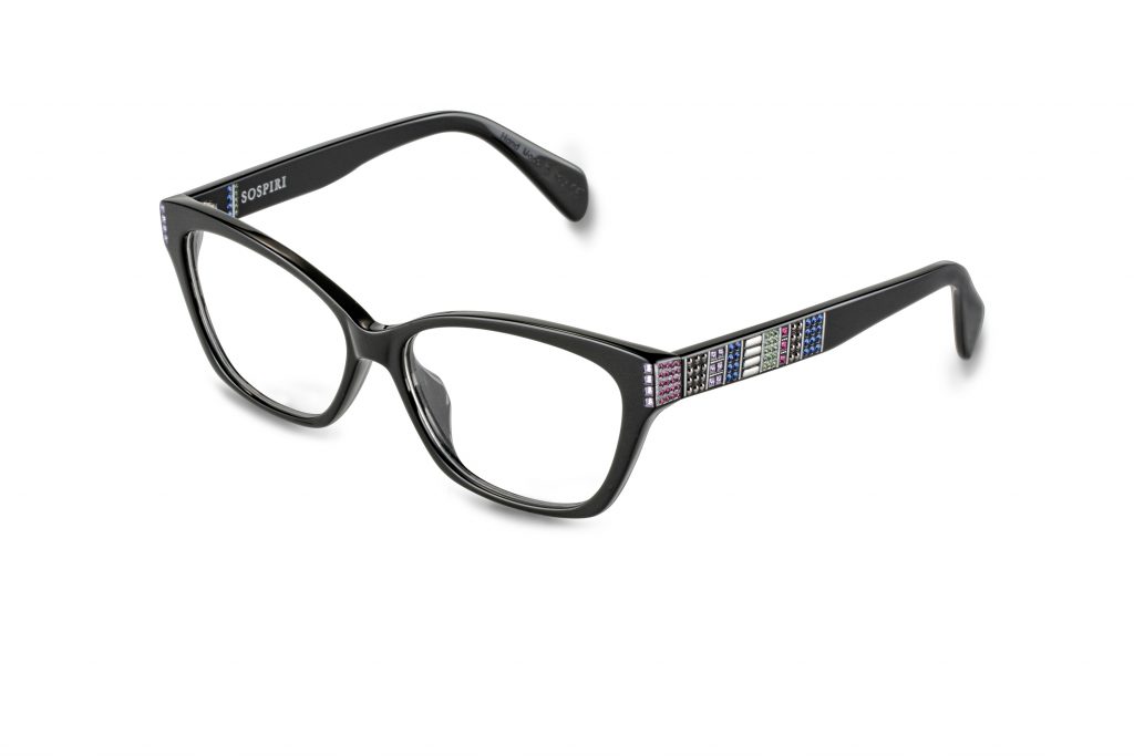 Black with Multicolored Stones