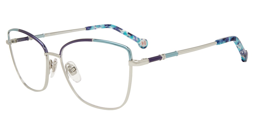 Carolina Herrera VHE179K cateye eyeglasses in Blue 0 S40