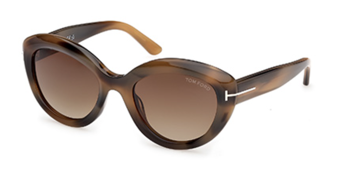 Tom Ford FT1316 cateye sunglasses in Coloured Havana/Gradient Brown