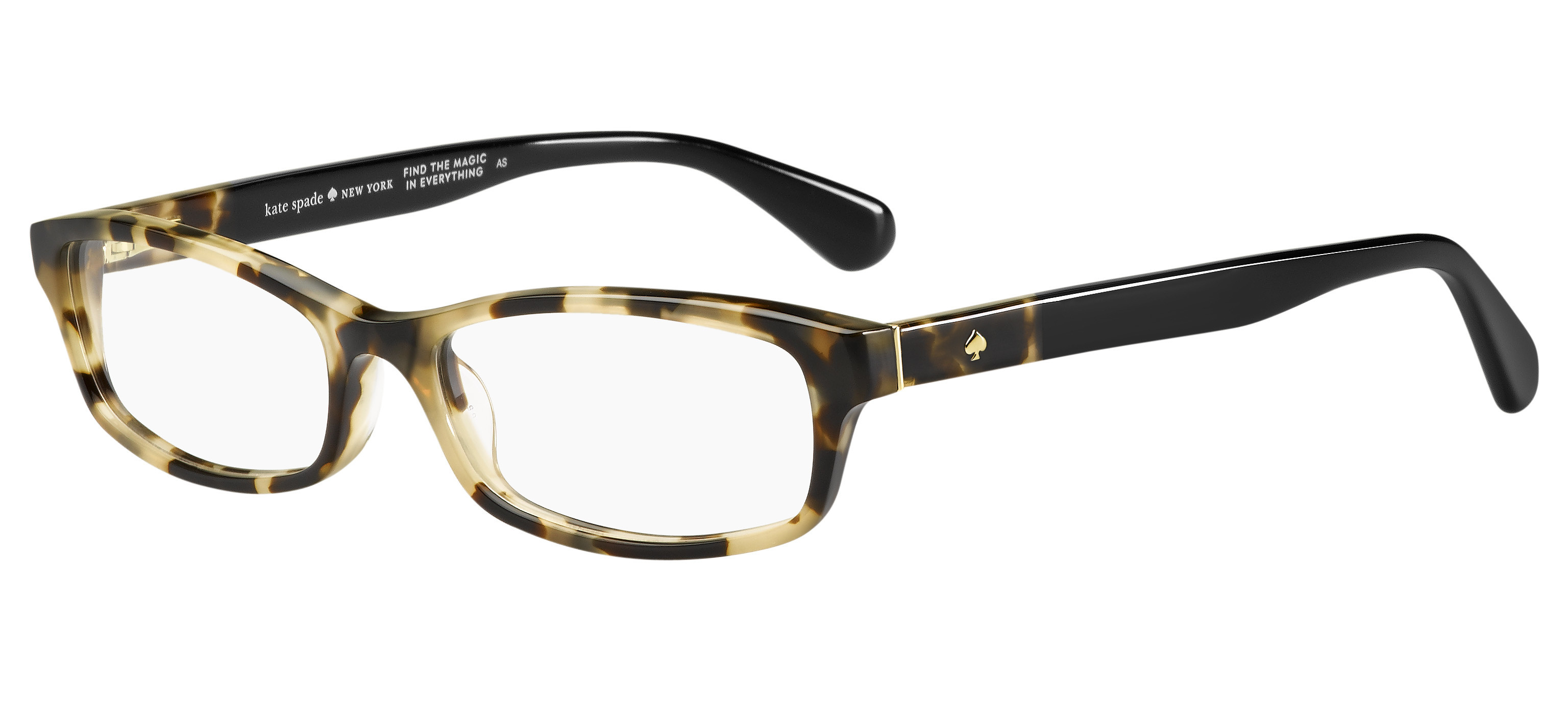 Kate Spade Jacey rectangle eyeglasses in Havana Black