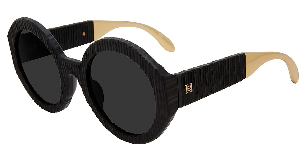Carolina Herrera SHN601 round sunglasses in Black 0703