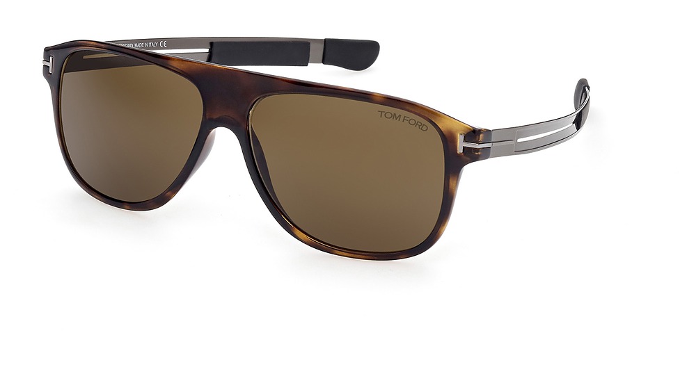 Tom Ford FT0880 aviator sunglasses in Dark Havana/Roviex