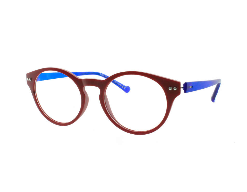 iGreen IGPL010 cateye eyeglasses in Matte Burgundy/Matte Royal Blue