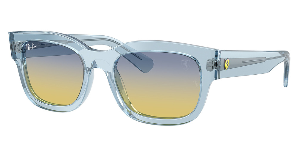 Ray-Ban RB2228M rectangle sunglasses in Transparent Light Blue