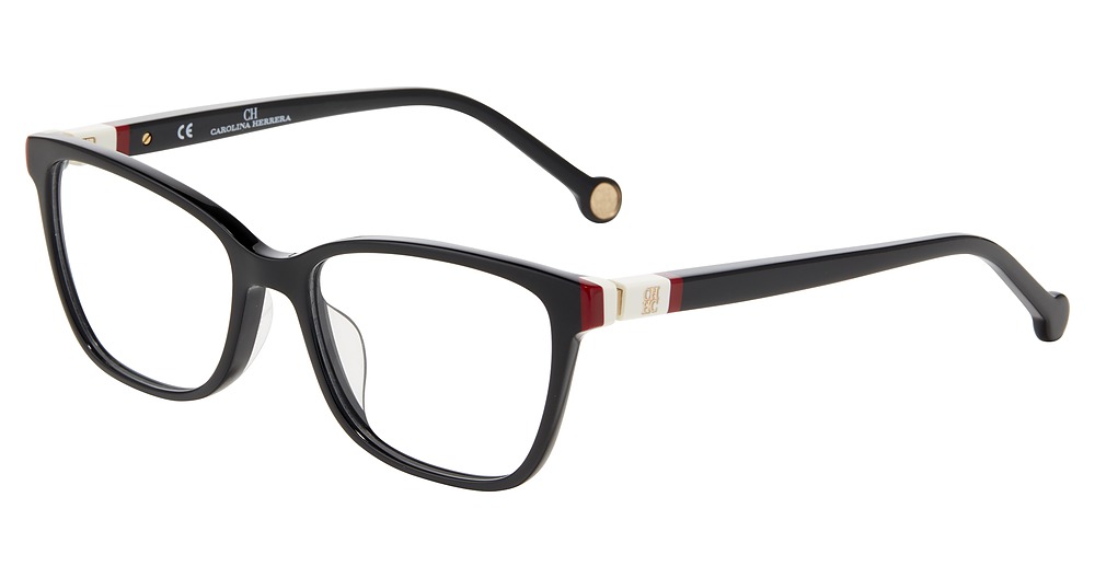 Carolina Herrera VHE856K rectangle eyeglasses in Black 0700