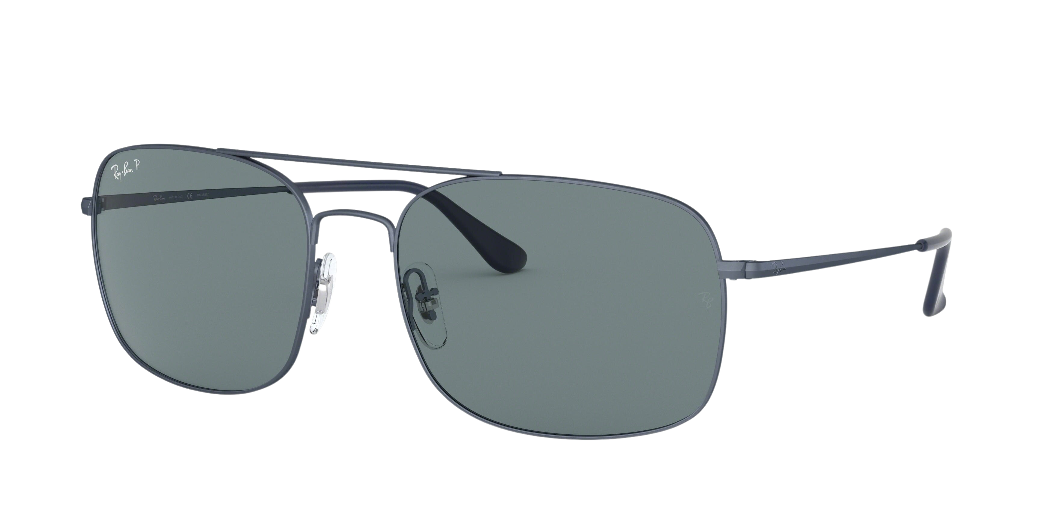 Ray-Ban RB3611 aviator sunglasses in Matte Blue