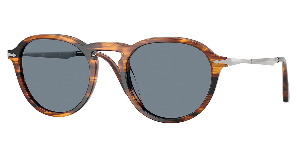 STRIPED BLACK AND BROWN / LIGHT BLUE