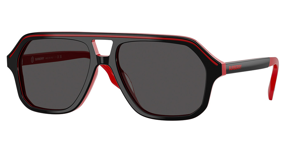 TOP BLACK ON RED / DARK GREY