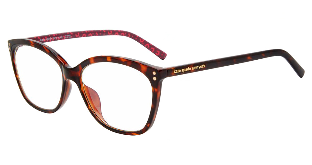 Kate Spade MILENA/BB rectangle eyeglasses in Havana