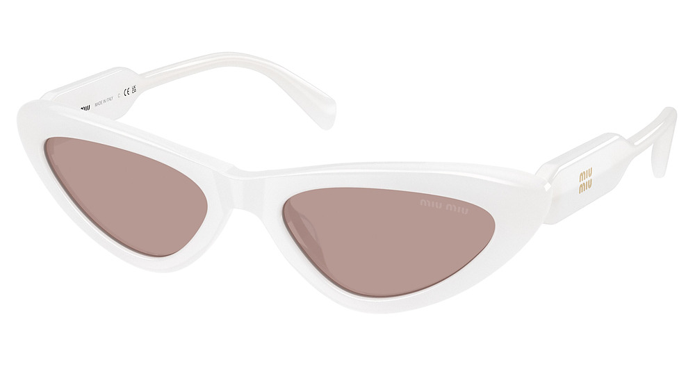 Miu Miu MU B11SU cateye sunglasses in Opal White/Light Purple Brown