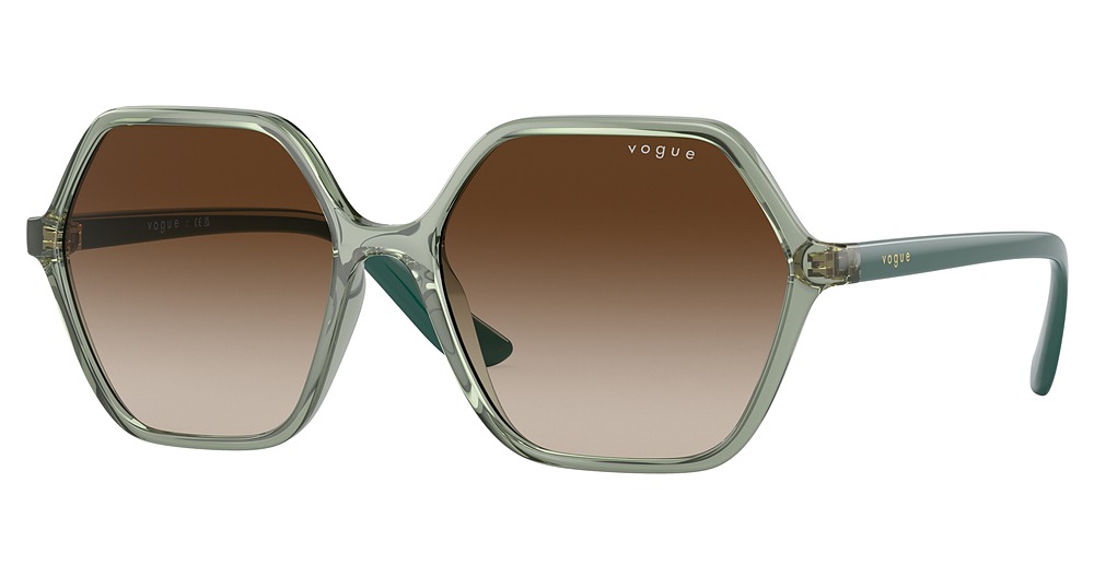 TRANSPARENT LIGHT GREEN / GRADIENT BROWN