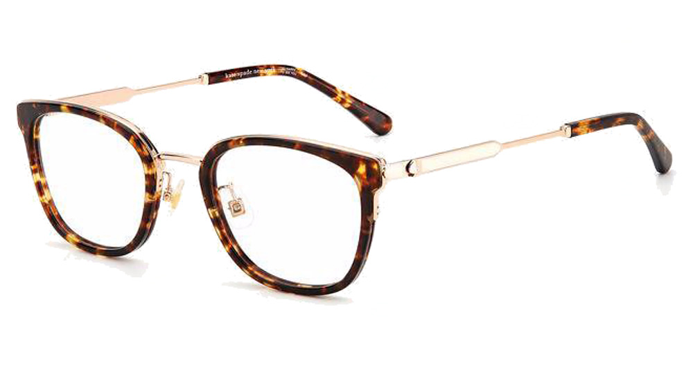 Kate Spade ZHENYA/F rectangle eyeglasses in Havana