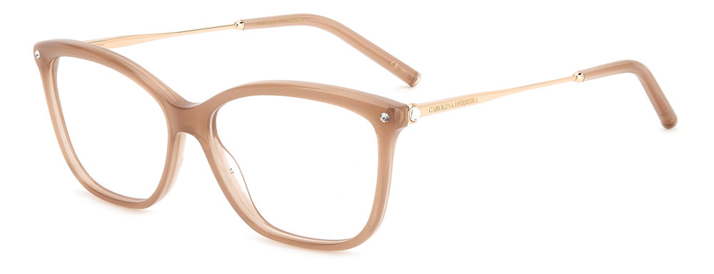 Carolina Herrera HER 0154 rectangle eyeglasses in Nude Gltt
