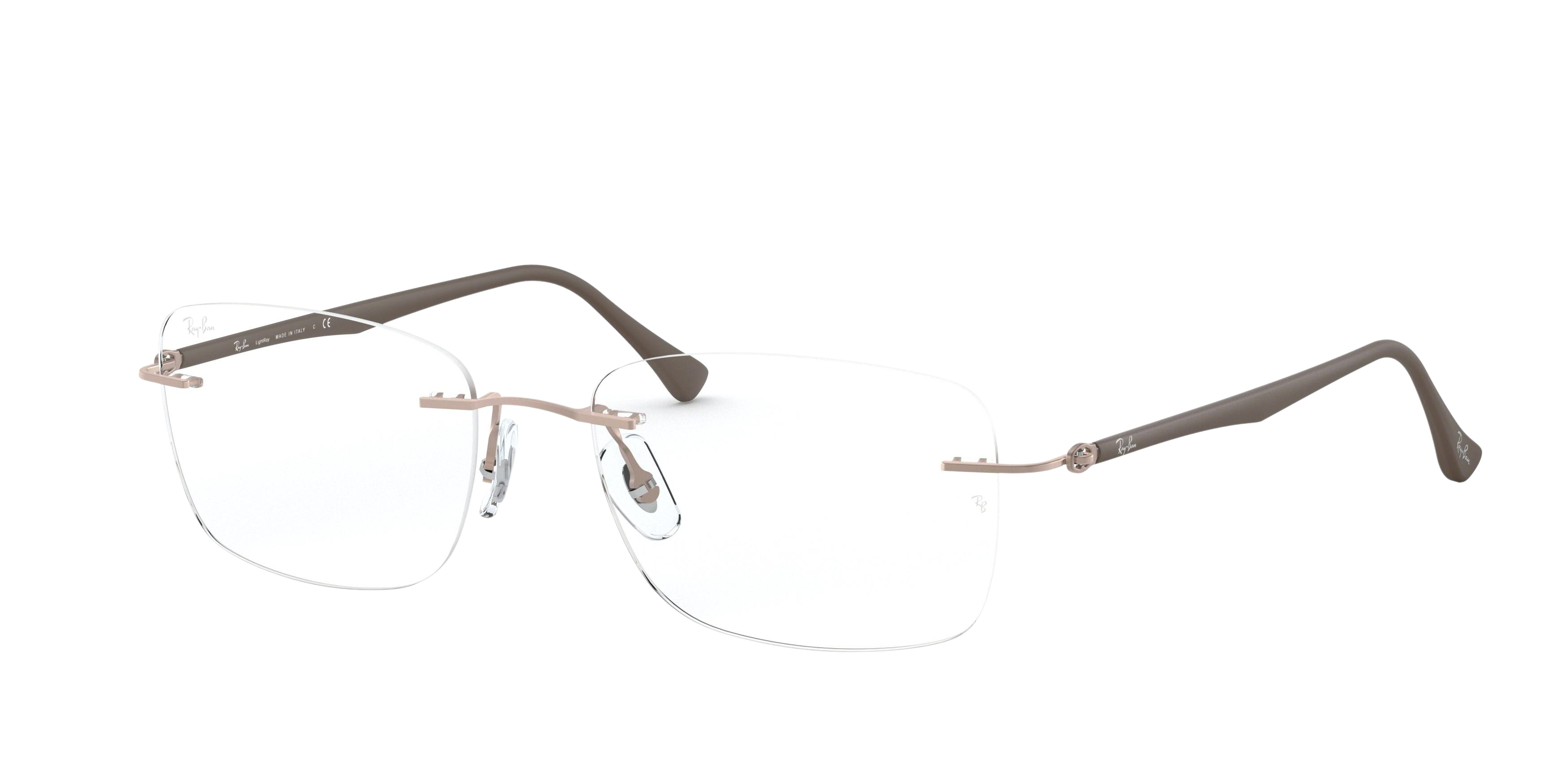 Ray-Ban RX8725 rectangle eyeglasses in Brown