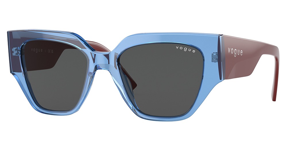 TRANSPARENT BLUE / DARK GREY