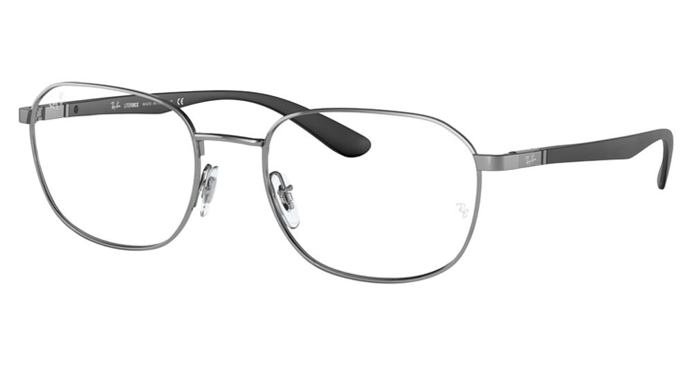Ray-Ban RX6462 round eyeglasses in Gunmetal