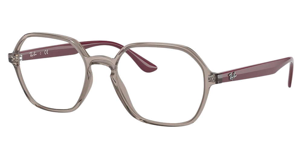 Ray-Ban RX4361V irregular eyeglasses in Transparent Grey