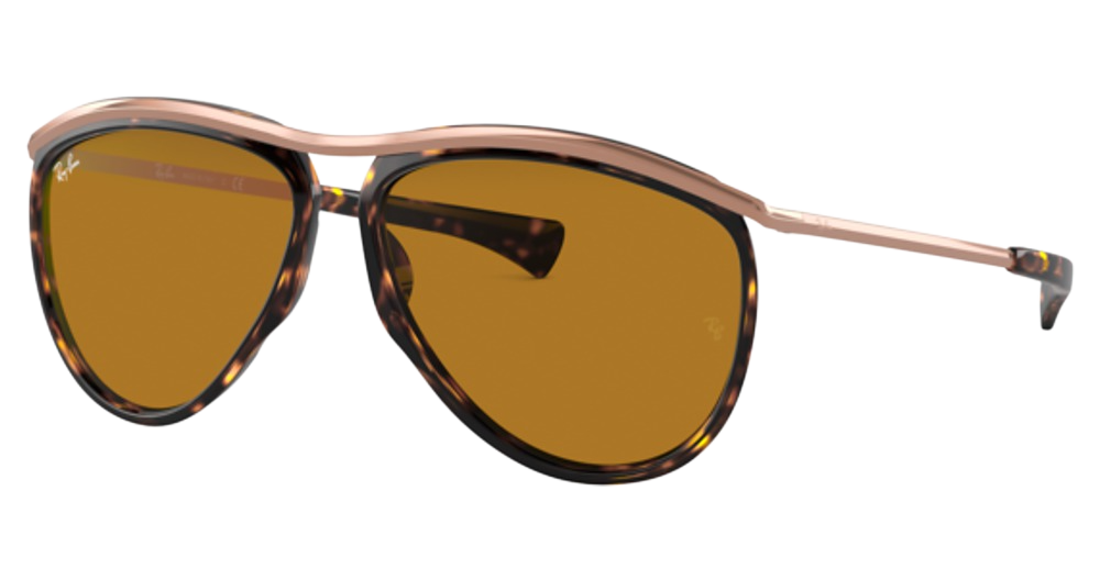 Ray-Ban RB2219 OLYMPIAN AVIATOR aviator sunglasses in Havana/B 15 Brown