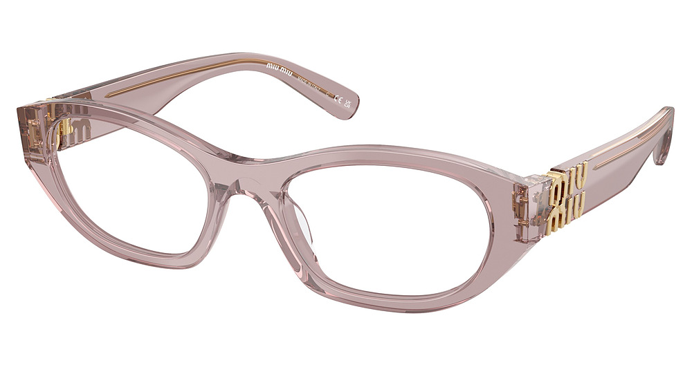 Miu Miu MU 03WV round eyeglasses in Mauve Trasparent