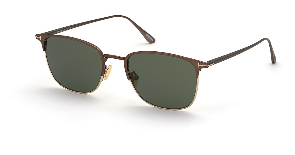 matte dark brown / green
