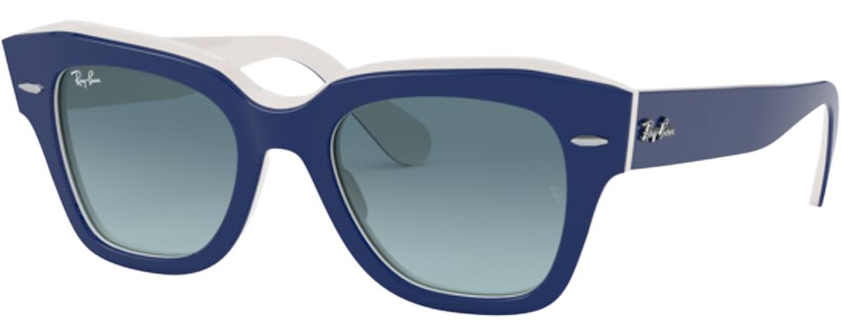 BLUE ON WHITE / BLUE GRADIENT GREY